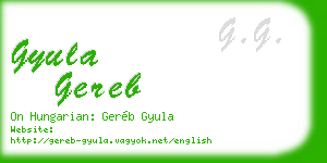 gyula gereb business card